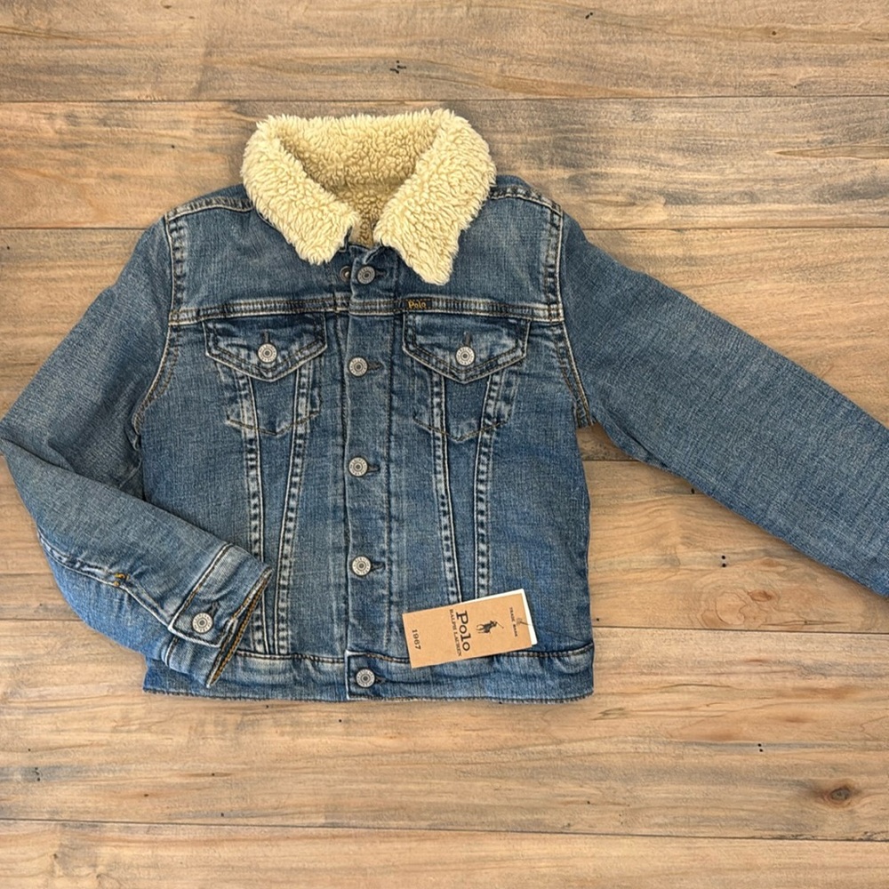 Polo Ralph Lauren denim jacket girls size 6. New